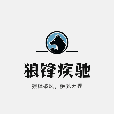 狼锋疾驰LOGO模板