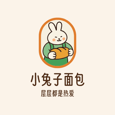 小兔子面包LOGO模板