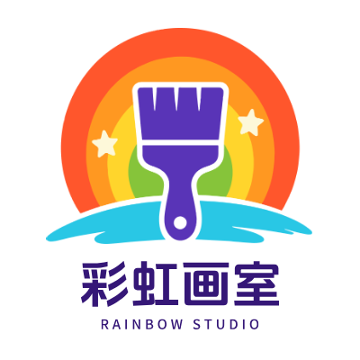 彩虹画室LOGO模板