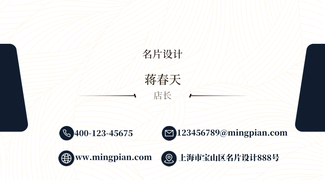 蒋春天名片设计模板